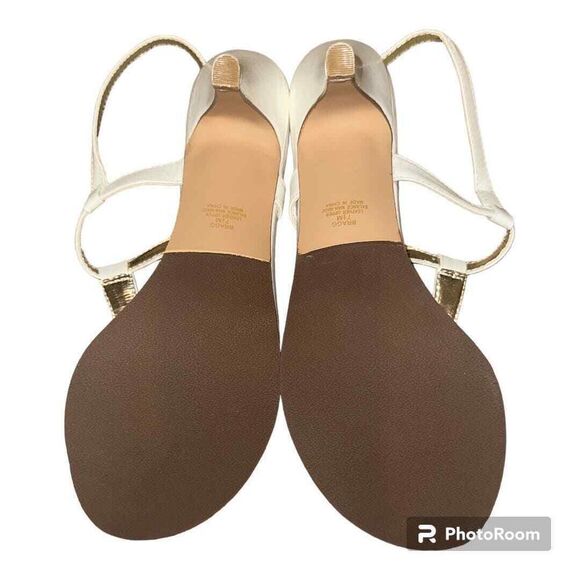 Steve Madden Bragg White Thong Heels, Size 7.5 - Picture 5 of 7